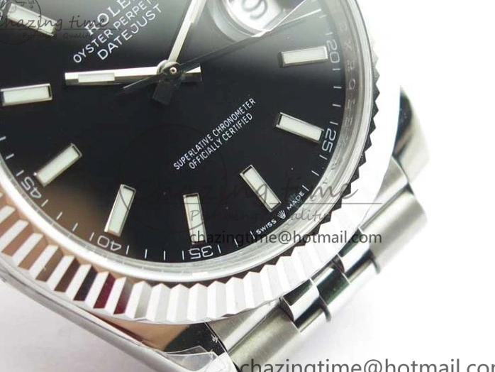 MiroTime 0414 DateJust 41MM 126334 904L SS VRF 1:1 Best Edition Black Dial Stick Markers on SS Jubilee Bracelet A Trendy 2901